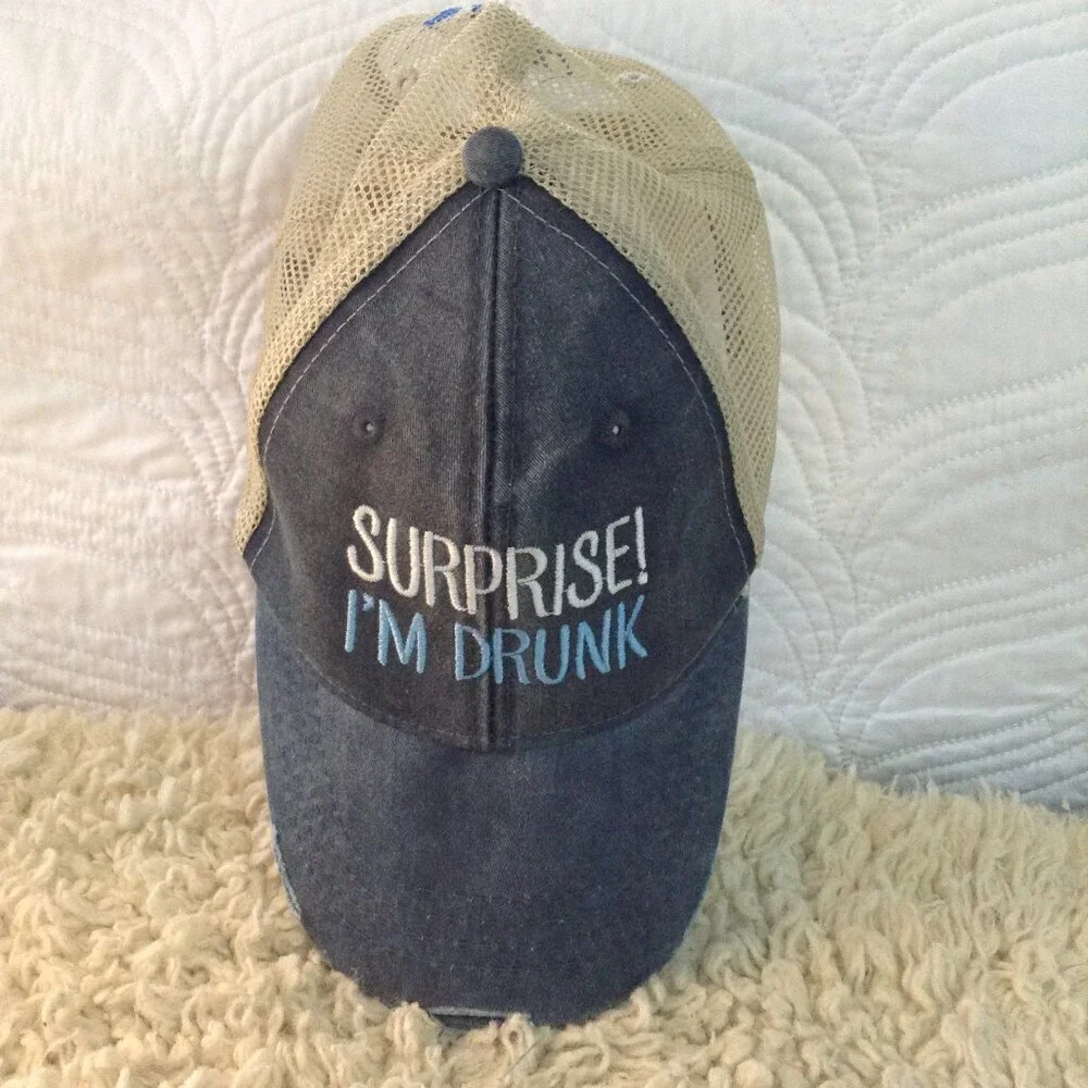 2 Adams Adjustable trucker Hats, Upscale fashion Headwear; Keg Party, Good Times